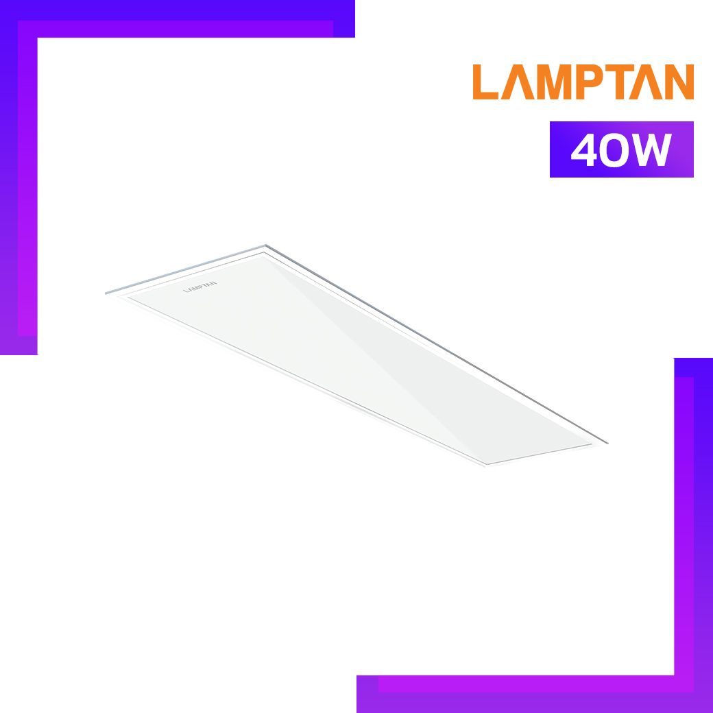 โคมไฟฝังฝ้า LED Panel Light 40W LAMPTAN 30×120
